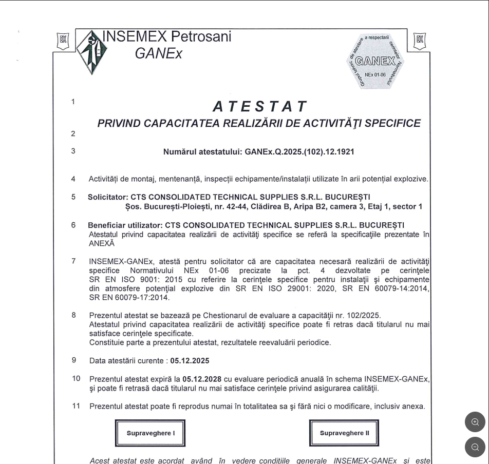 CERTIFICAT SRAC 50001